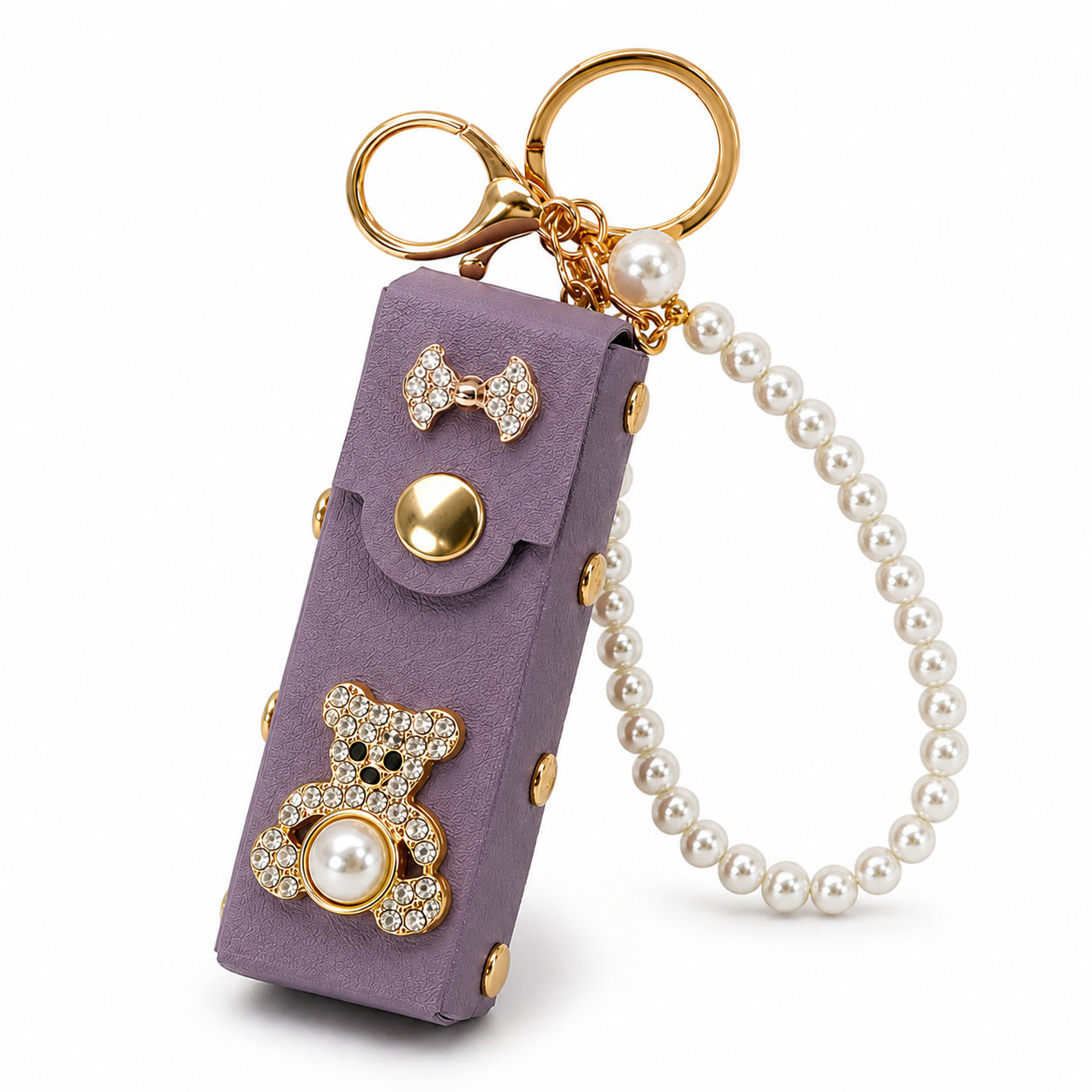 Lip Product Bag Charm - Purple Colour